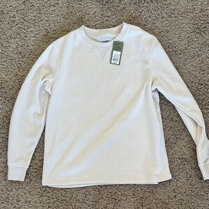 White Long Sleeve Crewneck Shirt